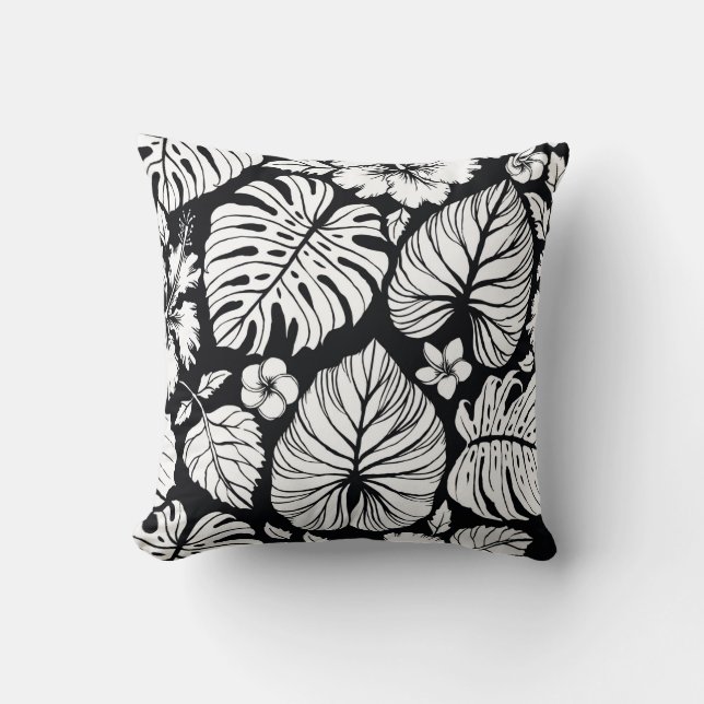 Aloha Hawaiian Shirt Seamless Background Pattern.  Throw Pillow (Front)