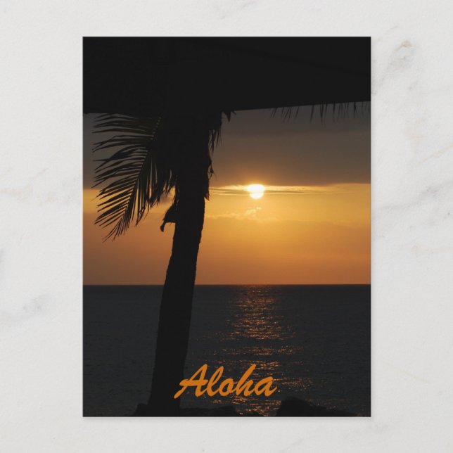 Aloha Hawaiian Sunset Cards (Front)