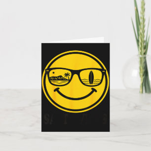 Aloha hawaiian surf smile face waikiki hawaii card
