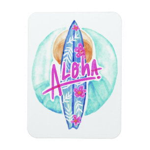Aloha Hawaiian Surfer magnet