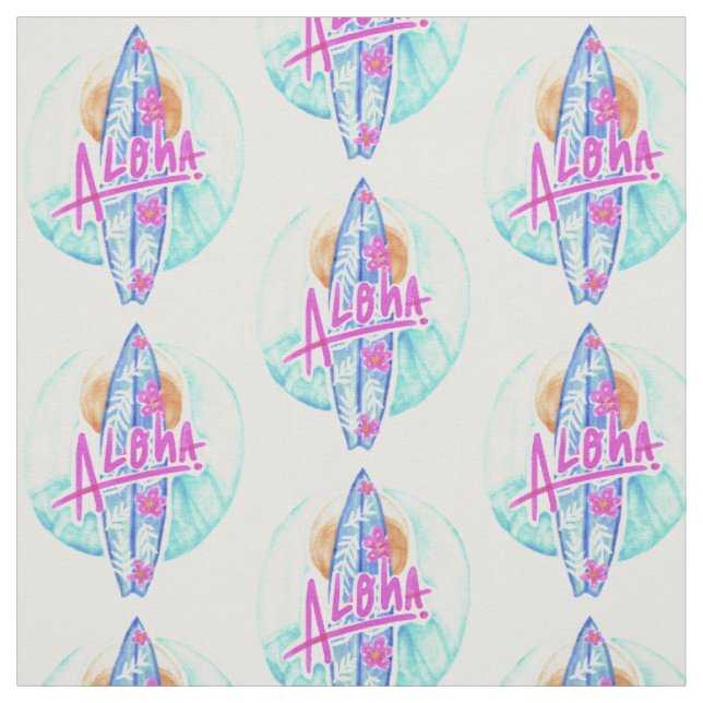 Aloha Hawaiian Surfer tissu personnalisé (Échantillon)
