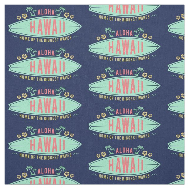 Aloha Hawaiian Surfer tissu personnalisé (Échantillon)
