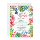 Aloha Hawaiian Tropical Flowers Birthday