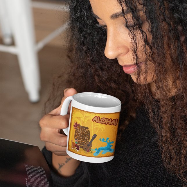 Aloha Hawaiian Vacances café Mug (Créateur téléchargé)