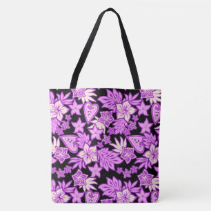 Aloha Heart Hawaiian Hibiscus Tropical Beach Sac