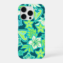Aloha Heart Hawaiian Hibiscus Tropical Teal