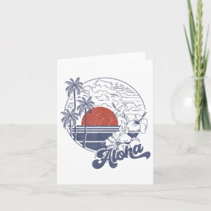 Aloha Hello Summer Vacation Hawaii Beach Family Ma Card