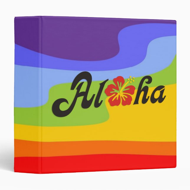 Aloha Hibiscus - flat Hawaii design + your ideas Binder (Front/Spine)