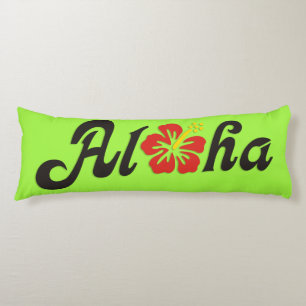 Aloha Hibiscus - flat Hawaii design + your ideas Body Pillow