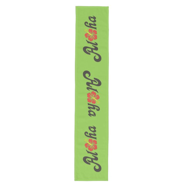 Aloha Hibiscus - flat Hawaii design + your ideas Medium Table Runner (Front)