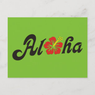 Aloha Hibiscus - flat Hawaii design + your ideas Postcard