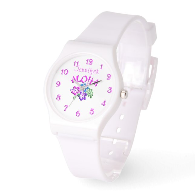 Aloha Hibiscus Logo Watch (Angle)