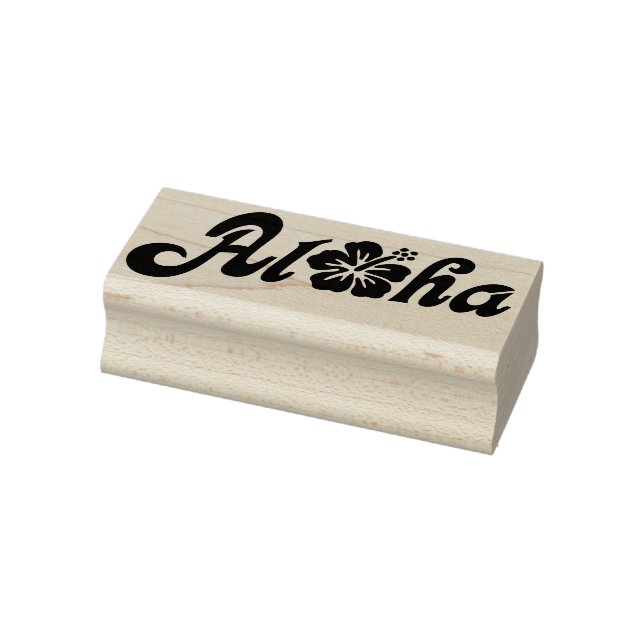 Aloha Hibiscus - solid Hawaii design + your ideas Rubber Stamp (Stamp)