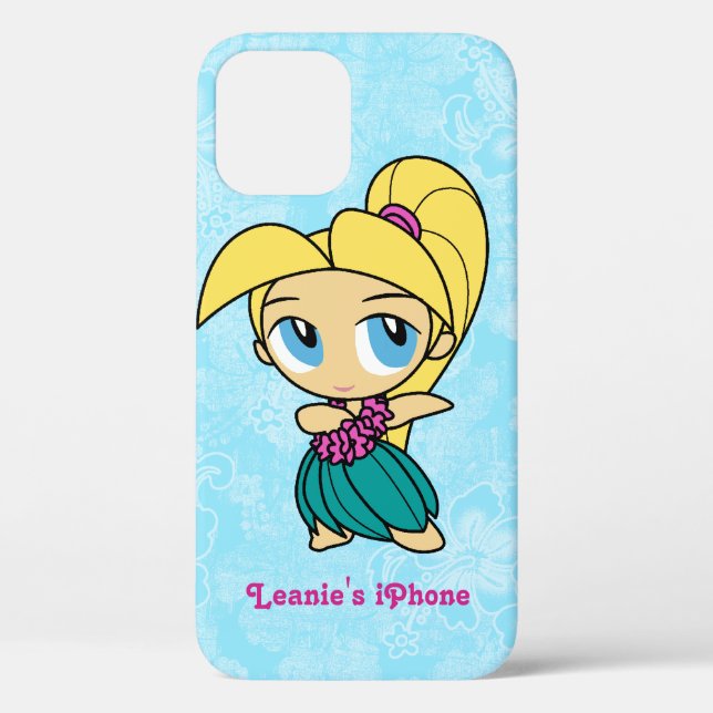 Aloha Honeys Blonde Hula Girl Hawaiian Hibiscus  Case-Mate iPhone Case (Back)
