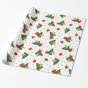 Aloha Honeys Christmas Blonde Hula Girl Wrapping Paper