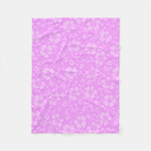 Aloha Honeys Coordinate Hawaiian Hibiscus Fleece Blanket