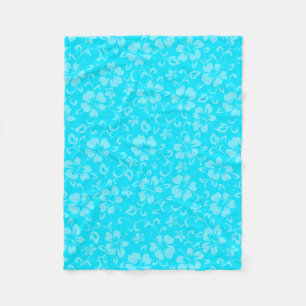 Aloha Honeys Coordinate Hawaiian Hibiscus Fleece Blanket