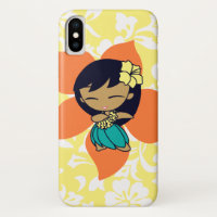 Aloha Honeys Hawaiian Yellow Pareau Hula Girl