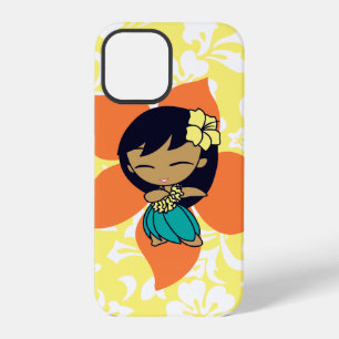Aloha Honeys Hawaiian Yellow Pareau Hula Girl  iPhone 12 Pro Case