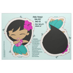Aloha Honeys Hula Girl Doll Kit and Pattern Fabric