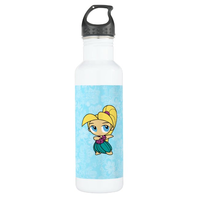 Aloha Honeys Hula Girl Hibiscus 710 Ml Water Bottle (Front)