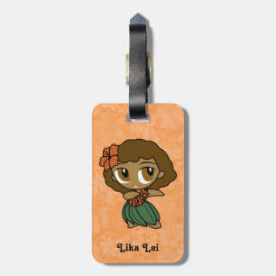 Aloha Honeys Hula Girl Hibiscus Luggage Tags