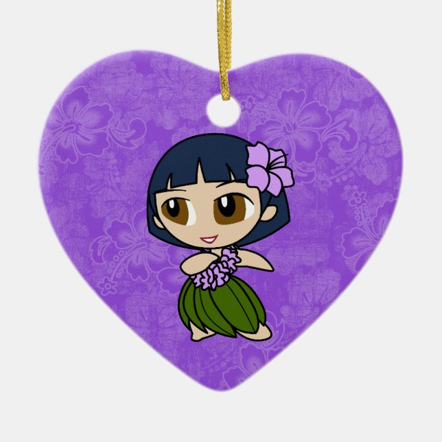 Aloha Honeys Hula Girl Hibiscus Ornaments (Front)