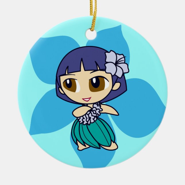 Aloha Honeys Hula Girl Ornaments (Front)