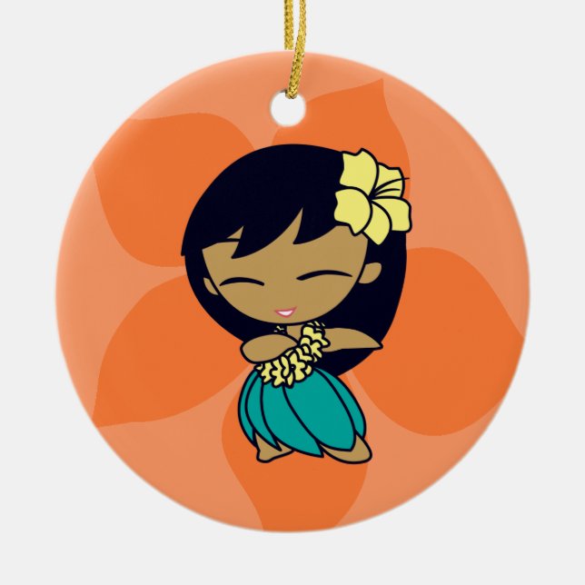Aloha Honeys Hula Girl Ornaments (Front)