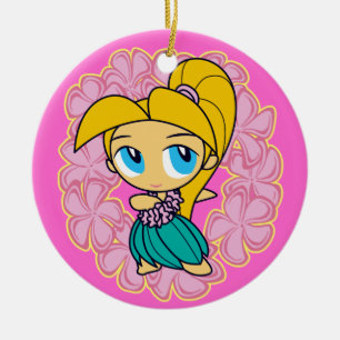 Aloha Honeys Hula Girl Ornements