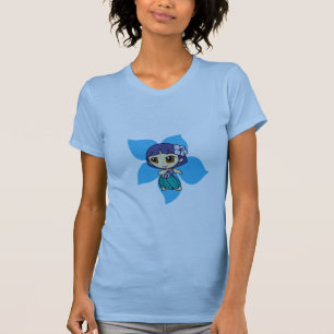 "Aloha Honeys" Ladies tee in Pale Blue