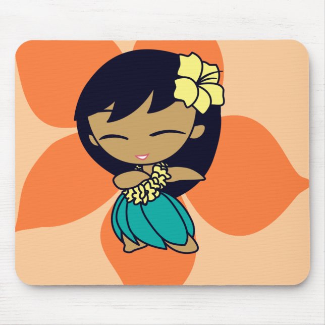 "Aloha Honeys" Mousepad in lt. peach (Front)
