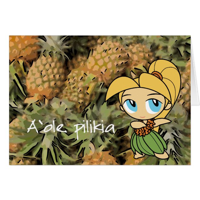 "Aloha Honeys" No Problem Card (Front Horizontal)
