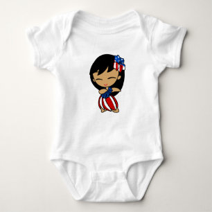 Aloha Honeys Patriotic Hula Girl T-shirts