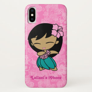 Aloha Honeys Pink Hula Girl Hawaiian Hibiscus Case-Mate iPhone Case