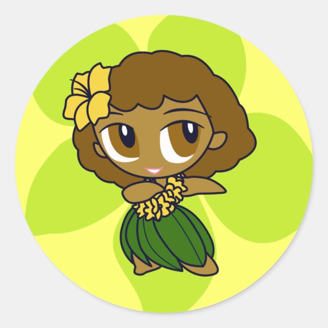 "Aloha Honeys" Stickers in lt. yellow (Front)