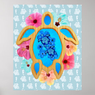 Aloha Honu Sea Turtle Poster