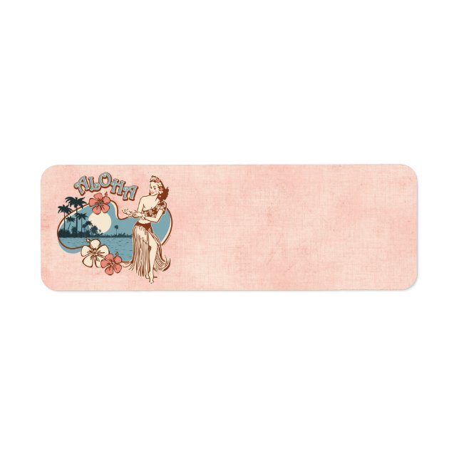 Aloha Hula Étiquette fille (Devant)