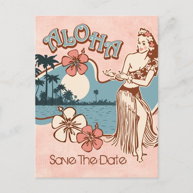 Aloha Hula Girl STD Postcard (Front)
