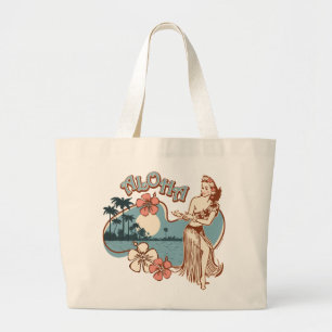 Aloha Hula Girl Tote Bag