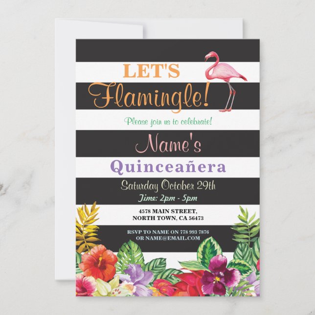 Aloha invitation de fête d'anniversaire de (Devant)