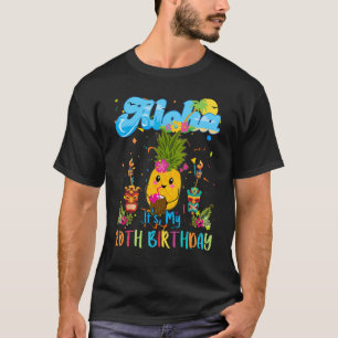 Aloha Its My 10th Birthday 10 Years Kids Hawaiian  T-Shirt