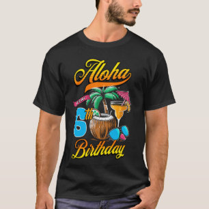 Aloha It's My 6th Birthday Hawaii Beach 6 Years Ol T-Shirt