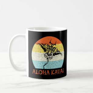 Aloha Kauai Vintage Hawaiian Island Tribal Stingra Coffee Mug