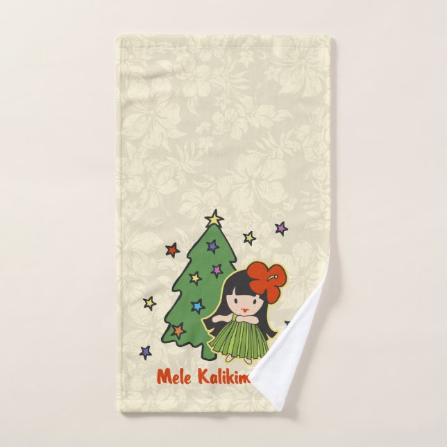 Aloha ketmie hawaïenne de fille de danse (Serviette à main)