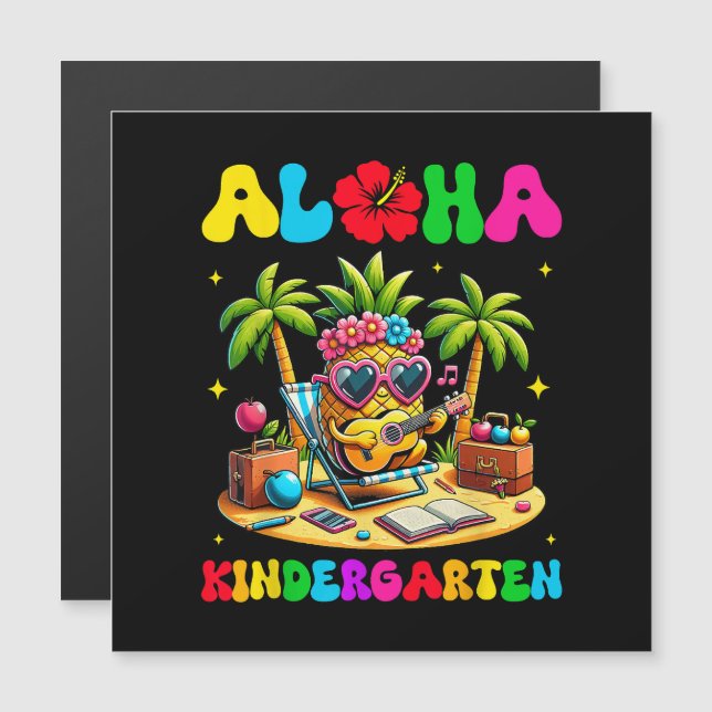 Aloha Kindergarten Pineapple Hawaii Back to School (Front/Back)