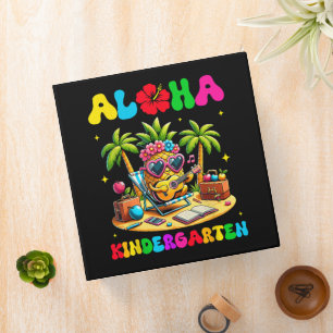 Aloha Kindergarten Pineapple Hawaii Back to School Binder