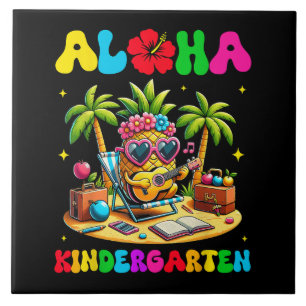 Aloha Kindergarten Pineapple Hawaii Back to School Tile