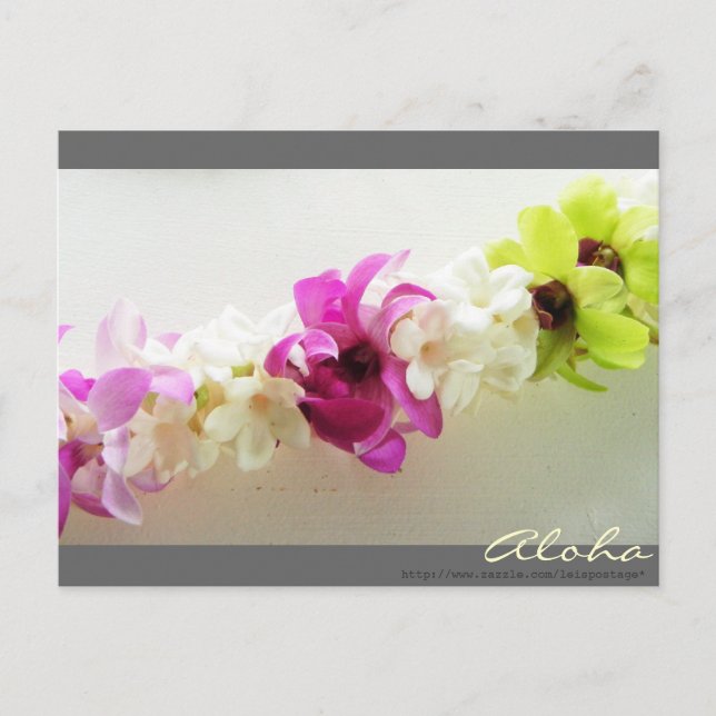 Aloha Lei Hawaii Postcard (Front)