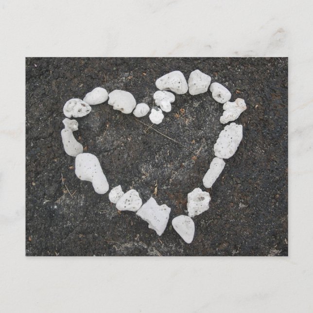 Aloha * Love * Coral Heart - Customizable! Postcard (Front)